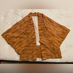 Unique Hand made Japanese Kimono Jacket High Quality Hemp Orange Size M